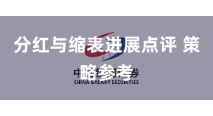 分红与缩表进展点评 策略参考