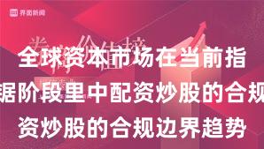 全球资本市场在当前指数反复拉锯阶段里中配资炒股的合规边界趋势